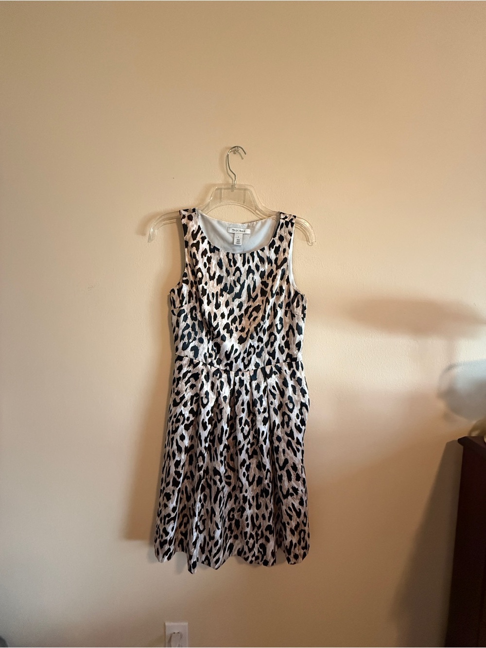 White House Black Market  Leopard Print Fit & Flare Dress
